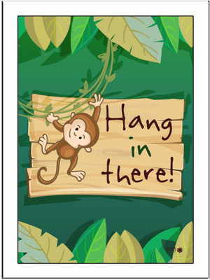 

Hang-In-There-Green Paper Print(11.69 inch X 8.27 inch, Framed)