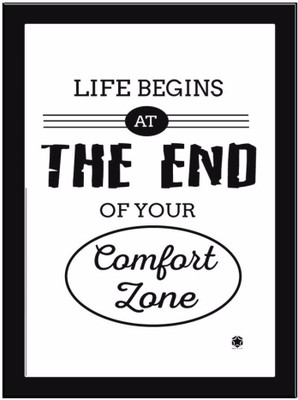 

Life-Begins-At-The-02 Paper Print(11.69 inch X 8.27 inch, Framed)