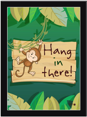 

Hang-In-There-Green Paper Print(11.69 inch X 8.27 inch, Framed)