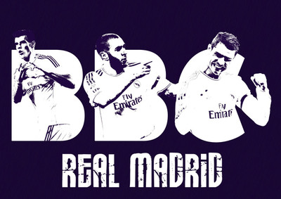 

Akhuratha bbc-bale-benzema-ronaldo-in-blue Wall Poster Paper Print(18 inch X 12 inch, Rolled)