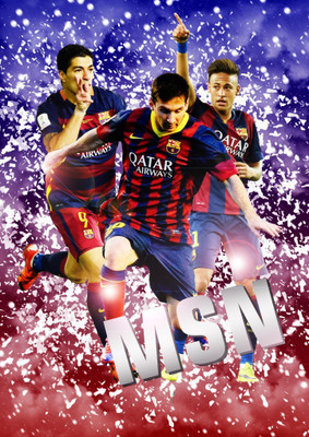 

Akhuratha msn-messi-suarez-neymar Wall Poster Paper Print(18 inch X 12 inch, Rolled)