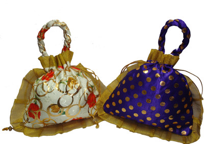 

RK Brands Designer Potli (Set of 2 pc) Potli(Multicolor)