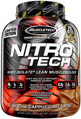 

Muscletech Performance Series Nitrotech Whey Protein(1.8 kg, Mocha Cappucino Swirl)