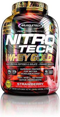 

Muscletech Performance Series Nitrotech 100% Gold Whey Protein(2.51 kg, Strawberry)