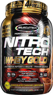 

Muscletech Performance Series Nitrotech 100% Whey Gold Whey Protein(1.02 kg, Chocolate Caramel Brownie)