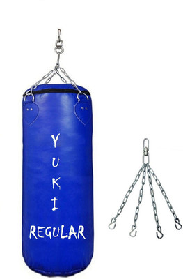

YUKI Regular 2.0 Feet Long, PU Material, Blue Color, Unfilled with Hanging Chain Hanging Bag(Heavy, 24 kg)
