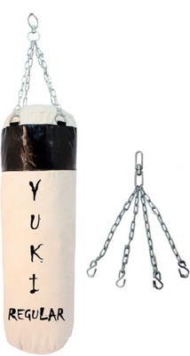 

YUKI Regular 4.0 Feet Long, CANVAS Material, White Color, Unfilled with Hanging Chain Hanging Bag(Heavy, 48 kg)