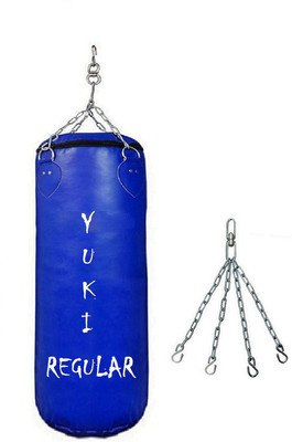 

YUKI Regular 5.0 Feet Long, PU Material, Blue Color, Unfilled with Hanging Chain Hanging Bag(Heavy, 60 kg)