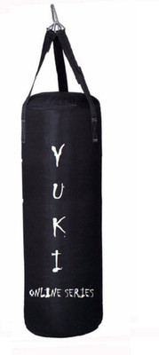 

YUKI Online Series 4.5 Feet Long, Synthetic Leather Material, Black Color, Unfilled with Hanging Straps Hanging Bag(Heavy, 54 kg)