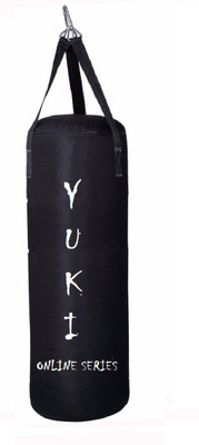 

YUKI Online Series 2.0 Feet Long, CANVAS Material, Black Color, Unfilled with Hanging Straps Hanging Bag(Heavy, 24 kg)