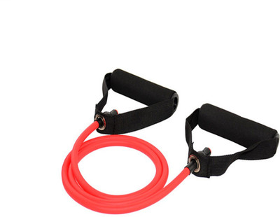 

US FITNESS MEDIUM RESISTANCE TUBE WITH ATTACHED HANDLE Resistance Tube(Red)