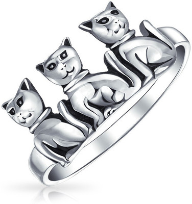 

Bling Jewelry Sterling Silver Sterling Silver Plated Ring, Grey