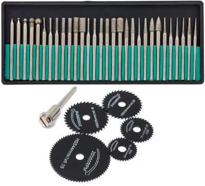 Digital Craft 30 PCS Diamond Burrs For Dremel Rotary Tool Bit+Mini Set 6 PC Rotary Circular Saw Blade Cutting Disc Accessory Tool Hobby Tools Rotary Bit Set(36 Bits) Digital Craft 30 PCS Diamond Burrs For Dremel Rotary Tool Bit+Mini Set 6 PC Rotary Circular Saw Blade Cutting Disc Accessory Tool Hobby Tools Rotary Bit Set(36 Bits)