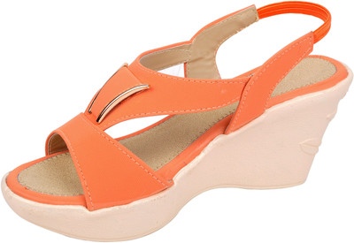 

With The Fashion Women ORANGE Wedges