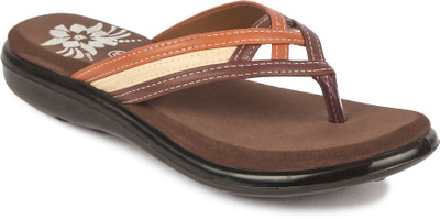 

Feather Leather Women BROWN Flats