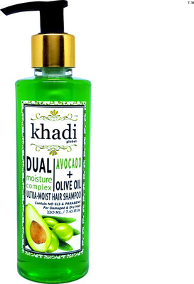 

Khadi Global Dual Moisture Complex Ultra-Moist Hair Shampoo With Avocado & Olive Oil For Damaged & Dry Hair 220ml(220 ml)