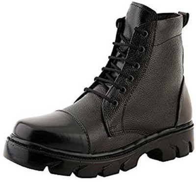 

TopamTop BLACK ARMY HALF ANKEL BOOT Boots For Men(Black