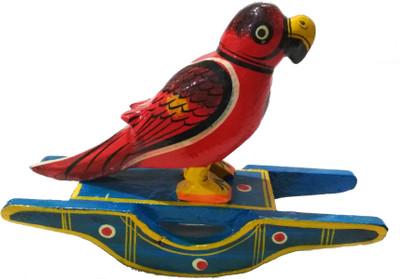 

Crafts India Handcrafted Wooden Rocking Parrot - Namma Gini Hand Puppets