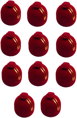 

Addyz Pack of 11 Pieces Ring Rose Sphere Shaped Valentine Wedding Proposal Gift Case Jewellery Vanity Box(Red)