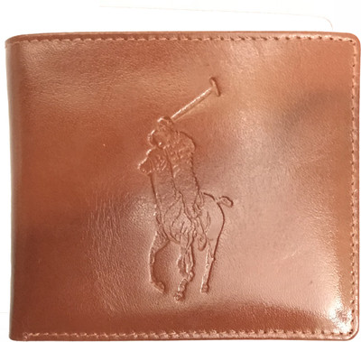 

Polo Ralph Lauren Premium Men Casual Tan Genuine Leather Wallet(6 Card Slots)