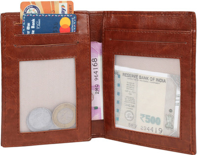 

MarkQues Men Brown Artificial Leather Wallet(8 Card Slots), Red-07