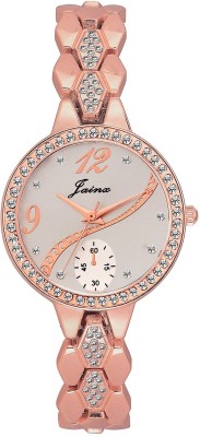JAINX JW583 Rose Gold Analog Chain Watch  - For Women   Watches  (Jainx)
