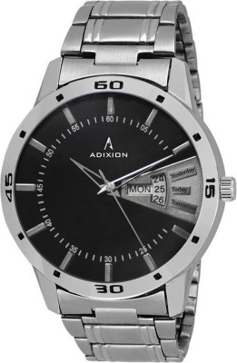 ADIXION 9519SMDD01 New Stainless Steel Day & Date Series Youth Wrist Watch Watch  - For Men   Watches  (Adixion)