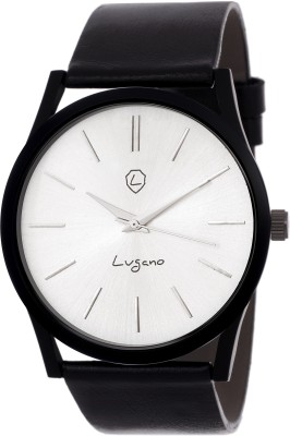 Lugano LG 1100 Exclusive Black Slim Series Watch  - For Men   Watches  (Lugano)