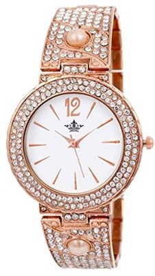 Swisso SWS-352-GD Pearl Studded Bangle Style Analogue Watch  - For Women   Watches  (Swisso)