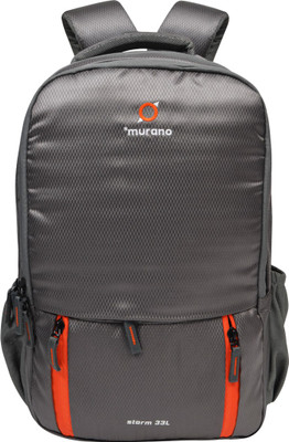 

Murano Strom 33 Ltr Polyester Fabric Grey Durable School 33 L Backpack(Grey), White