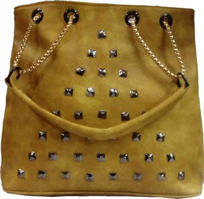 

PANACHEBAGS Royal Look Solid Designer Brand New Casual Wear Handbag Waterproof Shoulder Bag(Gold, 5 L)
