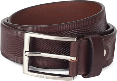 

Peter England Men Tan Genuine Leather Belt