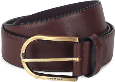 

Peter England Men Black Synthetic Belt, Brown
