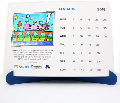 

inkFlap Plow 2018 Table Calendar(White, Inclusive India Initiative)