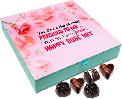 

Chocholik Rose Day Gift Box - I Wish A Special Person A Very Happy Rose Day Chocolate Box - 9pc Truffles(108 g)