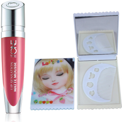 

Oriflame Sweden The ONE Lip Sensation Matte Mousse 5ml (Satin Rose - 31945) With Mirror Comb(Set of 3)