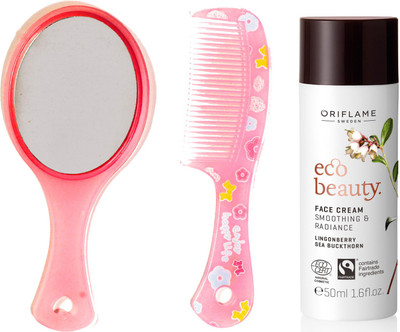 

Oriflame Sweden Ecobeauty Face Cream 50ml (32199) With Mirror Comb Set(Set of 3)