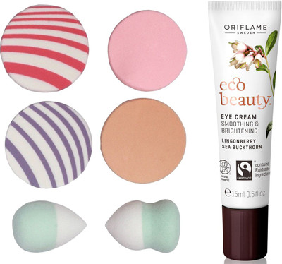 

Oriflame Sweden Ecobeauty Eye Cream 15ml (32200) With Puff sponge(Set of 7)
