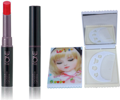 

Oriflame Sweden The ONE Colour Unlimited Lipstick 1.7g (Endless Red - 30575) With Mirror Comb(Set of 3)