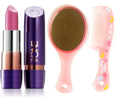 

Oriflame Sweden The ONE 5-in-1 Colour Stylist Lipstick 4g (Ballerina Pink - 33541) With Comb Mirror(Set of 3)