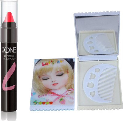 

Oriflame Sweden THE ONE Express Lip Crayon 2.8g (Coral Craze - 33187) With Mirror Comb(Set of 3)