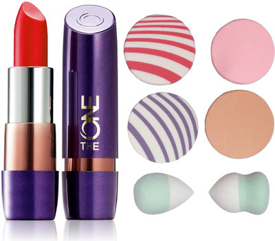 

Oriflame Sweden The ONE 5-in-1 Colour Stylist Lipstick (Erratic Orange - 33543) With Puff Sponge(Set of 7)
