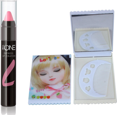 

Oriflame Sweden THE ONE Express Lip Crayon 2.8g (Bubble Gum Pink - 33186) With Mirror Comb(Set of 3)