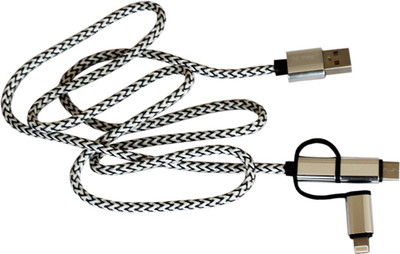 

Toys Factory DATA CABLE VML-33 3IN Multi functional OTG cable(Silver, Red), Red;silver
