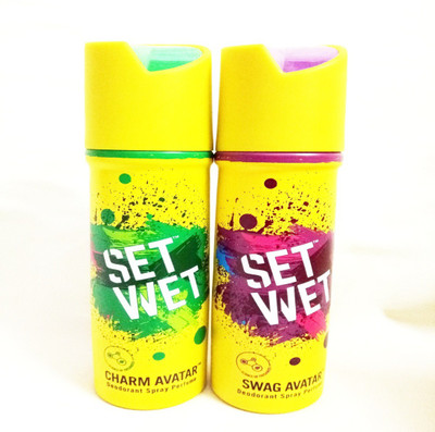 

Set Wet CHARM AVATAR AND SWAG AVATAR Deodorant Spray - For Men(300 ml, Pack of 2)