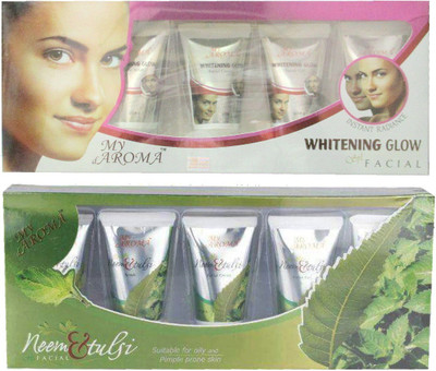 

My Aroma Whitening Glow Neem & Tulsi Tube Facial Kit 480 g(Set of 2)