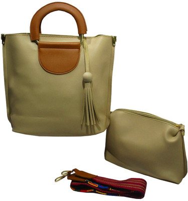 Magnolia Hand-held Bag(Beige, Brown)