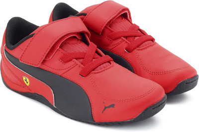 

Puma Boys Velcro Sneakers(Red, Rosso corsa-puma black