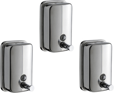 

KeepCart Pack of 3 Stainless Steel 1000 ml Conditioner, Soap, Shampoo Dispenser(Silver)