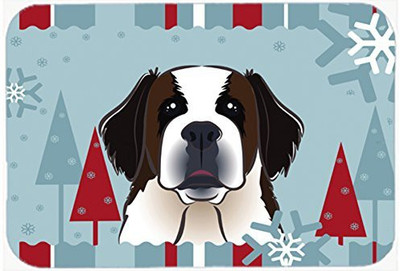

Caroline's Treasures Winter Holiday Saint Bernard Mouse Pad Hot Pad or Trivet - BB1742MP Mousepad(Multicolor)